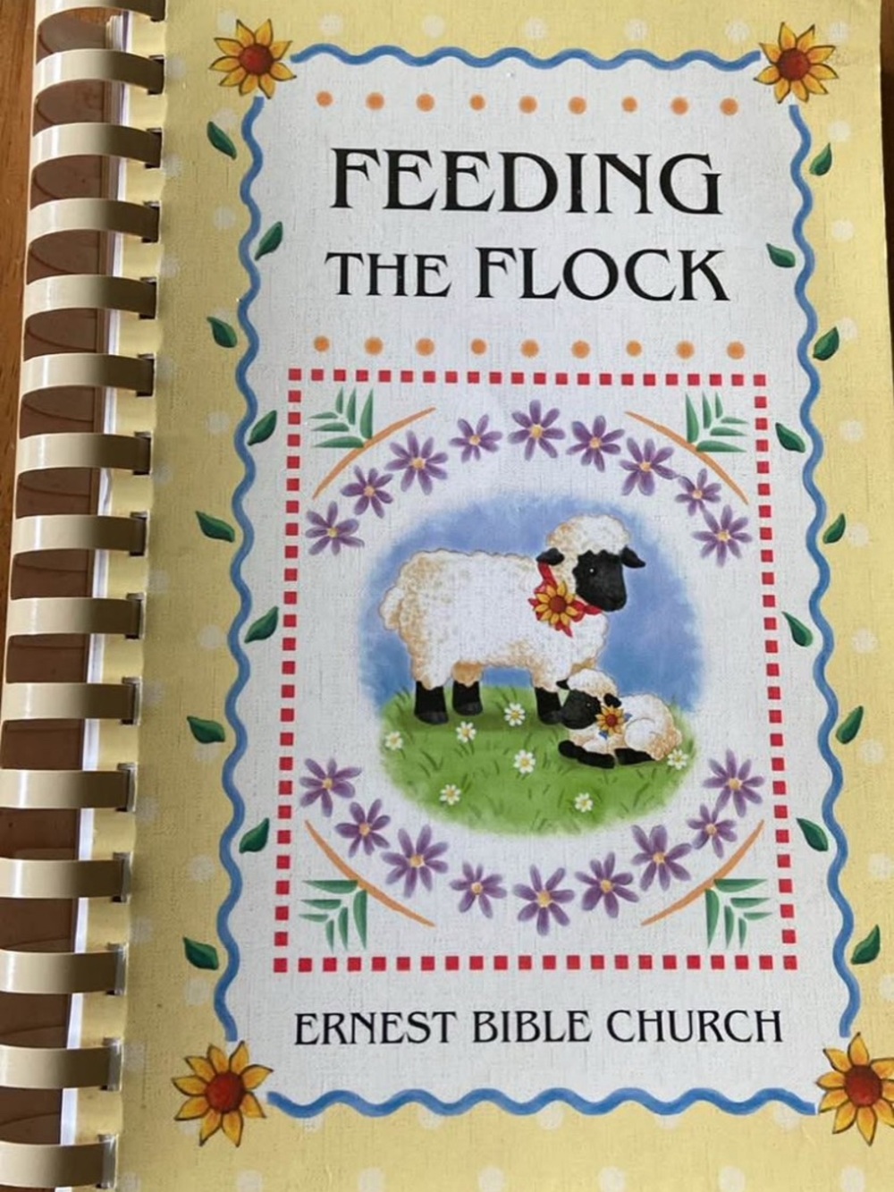 Vintage spiral church cookbook Ernest Pennsylvania Bible Church Feeding Flock PA